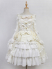 Robe à bretelles lolita séduisante en polyester avec noeud à volants encolure dégagée Robe Déguisements Halloween