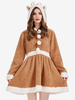Robe À Capuche Noël Kaki Déguisement Enfant Costumes De Vacances De Noël