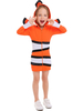 Robe à capuche orange pour enfants Clownfish Cosplay Costumes pour enfants Cosplay Déguisements Halloween