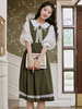 Robe Académique Lolita OP Arcs Vert Clair Manches Courtes Lolita Robes Une Pièce