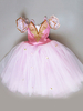 Robe Ballet Tutu Filles Ballerines brodées Costume de Danse Ballet Rose Déguisements Halloween