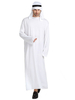 Robe Blanche Costume Arabe Masculin Avec Bandeau Costume Asiatique Déguisements Halloween