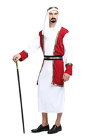 Robe Blanche Costume Asiatique De Nuit Arabe Cosplay Déguisements Halloween Hommes