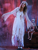 Robe blanche de la femme mariée Déguisements Halloween Costume cadavre avec Heagear Déguisements Halloween
