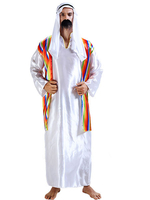Robe Blanche De Nuit Arabe Costume Hommes Avec Bandeau Déguisements Halloween