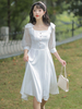 Robe blanche Lolita OP avec nœuds Robes une pièce Lolita