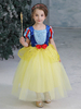 Robe Blanche-Neige Enfants Robe Déguisements Halloween Princesse Enfant Tulle Jaune