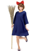 Robe bleue Cosplay Delivery Service féminin Déguisements Halloween Costumes Kiki avec harnais Déguisements Halloween