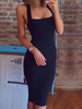 Robe Bodycon blanche Halter coton Slim Fit robe