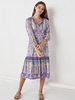Robe Bohème Col En V Manches 3/4 Robe D