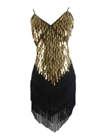Robe Charleston Costume Vintage Femme avec paillettes Robe Flapper Déguisements Halloween