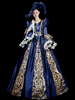 Robe Classique Polyester Manches Longues Robes Classiques Marine Foncé