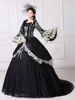 Robe Classique Polyester Manches Longues Robes Classiques Noir
