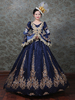 Robe Classique Polyester Manches Longues Robes Classiques Vert