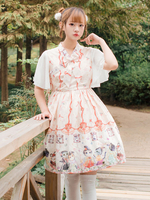 Robe Classol Lolita OP Robe Neverland Garden Cat Bow Lolita avec Arc Déguisements Halloween
