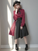Robe Classsic Lolita OP à manches longues Robe une pièce à ourlet irrégulier