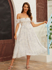 Robe Convertible Florale À Lacets Dos Nu Robes Midi Décontractées Dété
