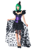 Robe Corset Pour Femmes Violet Sexy Lace Up Overbust Corset Et Haute Jupe Basse Avec Ras Du Cou Et Plumes
