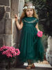 Robe cortège enfant boho robe cérémonie enfant en coton mélangé découpée décolleté conçu sans manches marron