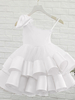 Robe cortège enfant princesse à une épaule robe fille cérémonie