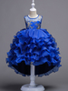 robe cortège enfant Robe de bal boule col rond brodée sans manches sans doublure asymétrique en satin mat détail zip Suppliers