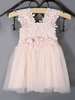Robe cortège enfant rougeâtre en tulle robe fille de fleur
