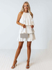 Robe Courte Plissée À Bretelle Décontractée