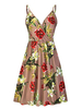 robe courte;robe femme;robe fleurie;robe chic;robe de plage;bon prix robe;robe ete;robe de patineuse;robe de vintage