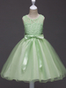 Robe cérémonie fille 2021 Robe adorbale de cortège fille en coton mélangé col rond avec noeud
