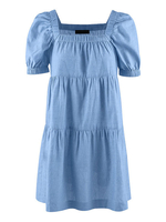 Robe dété à col bateau Robe de plage bleu ciel clair