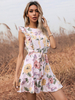 Robe dété à col bijou à imprimé floral lavande