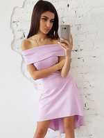 Robe dété à manches courtes et à manches courtes taille haute