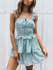 Robe dété à plusieurs niveaux Ditsy Floral Print Cami Straps Beach Dress