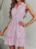 Robe dété col rabattu robe de plage moyenne rose