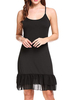 Robe dété en mousseline de soie sans manches Bretelles Robe midi