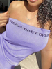 Robe dété sans bretelles Robe longue de plage lilas