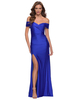 Robe de bal à épaules dénudées Robe de sirène en satin Gaine Robes dinvité de mariage