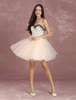 Robe de bal 2021 Robe de cérémonie A-ligne en tulle encolure en coeur avec perles mini