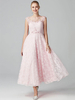 Robe de bal 2022 A-ligne bijou cou cheville longueur sans manches fermeture éclair dentelle robes de soirée