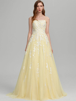 Robe de bal A-Line Col carré en dentelle sans manches en dentelle Robes dinvité de mariage