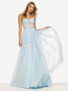 Robe de bal A-Line col en cœur en tulle sans manches en dentelle robes de soirée