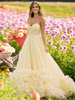 Robe de bal col en cœur en tulle sans manches en dentelle robes de soirée