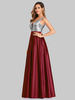 Robe de bal Col en V Une ligne sans manches Paillettes Longueur au sol Robes de mariée