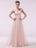 Robe de bal en chiffon brillant taille haute