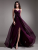 Robe de bal en chiffon pourpre hors de l