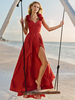 Robe de bal en taffetas col en cœur ligne a sans manches fleurs robes de soirée