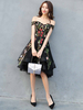 Robe de bal noire 2021 court Hors de l