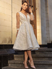 Robe de bal robe de soirée col V au genou