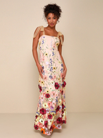 Robe de bal robe de soirée imprimerie des fleurs à bretelle au sol