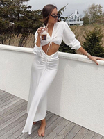 Robe de Club Longue Femme Moulante avec Manches Longues à Col Carré Jupe Longue Unicolore Robe Sexy